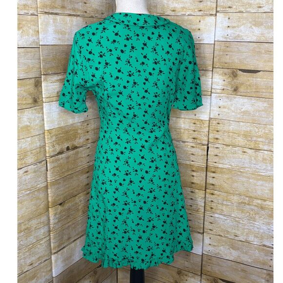 ASOS DESIGN CASUAL CLASSY FEMININE DANITY FLORAL MINI WRAP DRESS US SIZE 4 - Picture 3 of 5